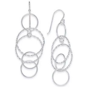 Giani Bernini Multi-Circle Drop Earrings Sterling